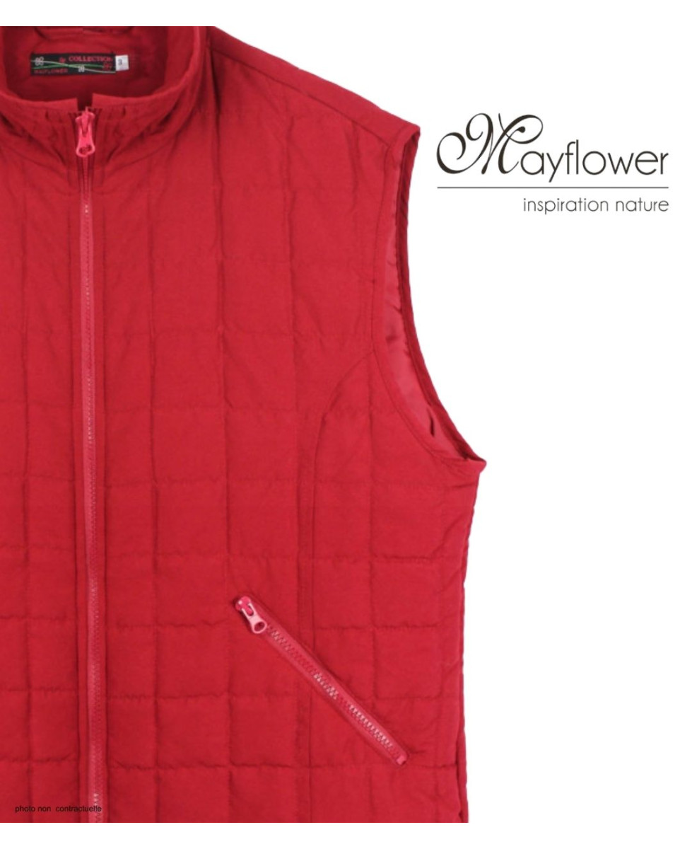 Gilet sans manches matelassé MAYFLOWER 818052U003 : rouge griotte