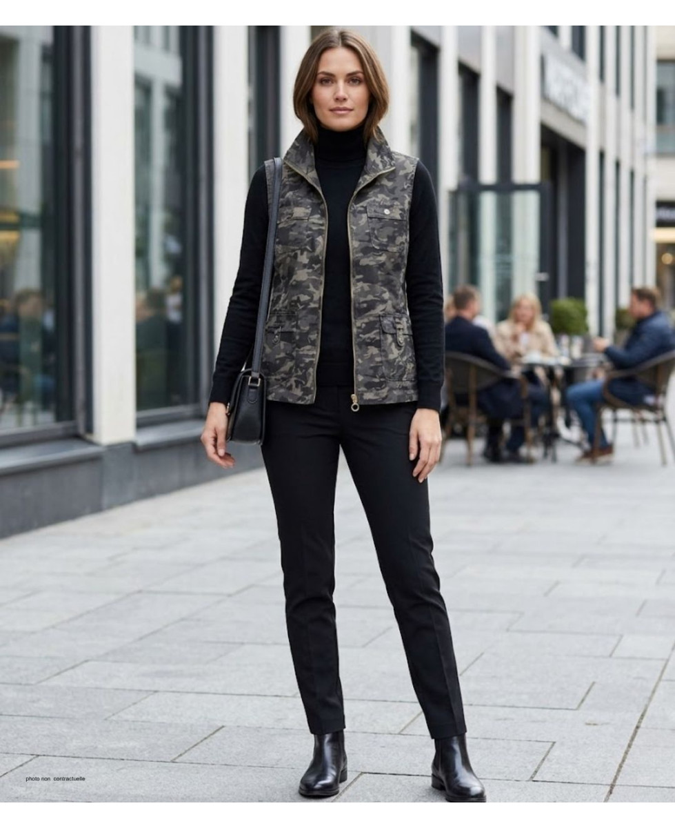 Gilet sans manches MAYFLOWER MAKI1 : coton multipoches kaki