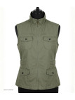 MAYFLOWER MITSY1 Gilet sans manches kaki en coton ajustable