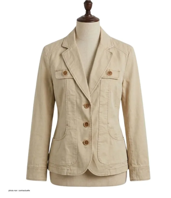 MAYFLOWER SE1080 Veste tissu extensible beige femme