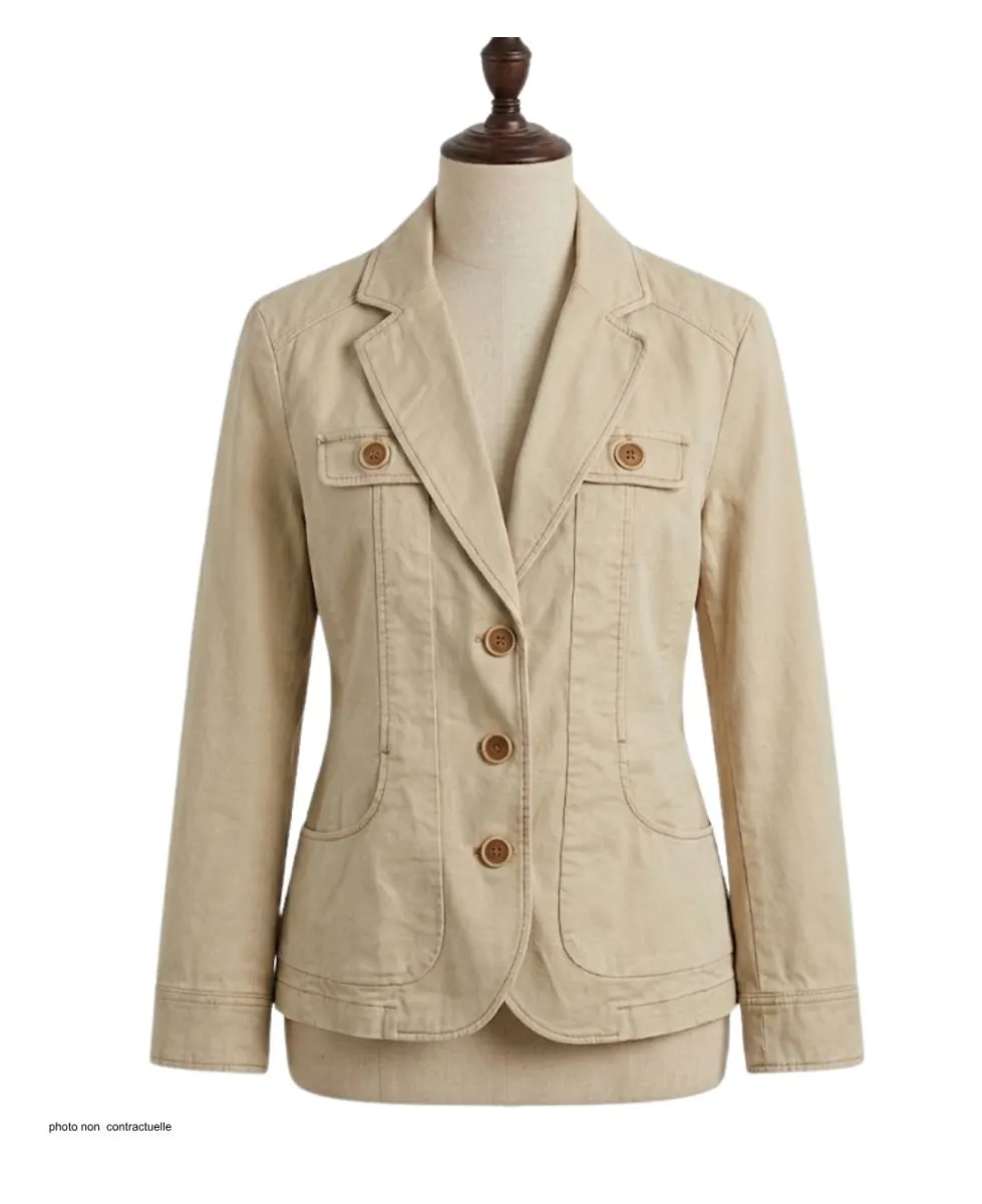 MAYFLOWER SE1080 Veste tissu extensible beige femme