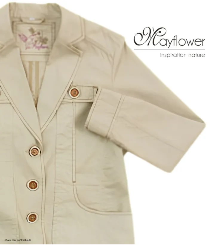 MAYFLOWER SE1080 Veste tissu extensible beige femme