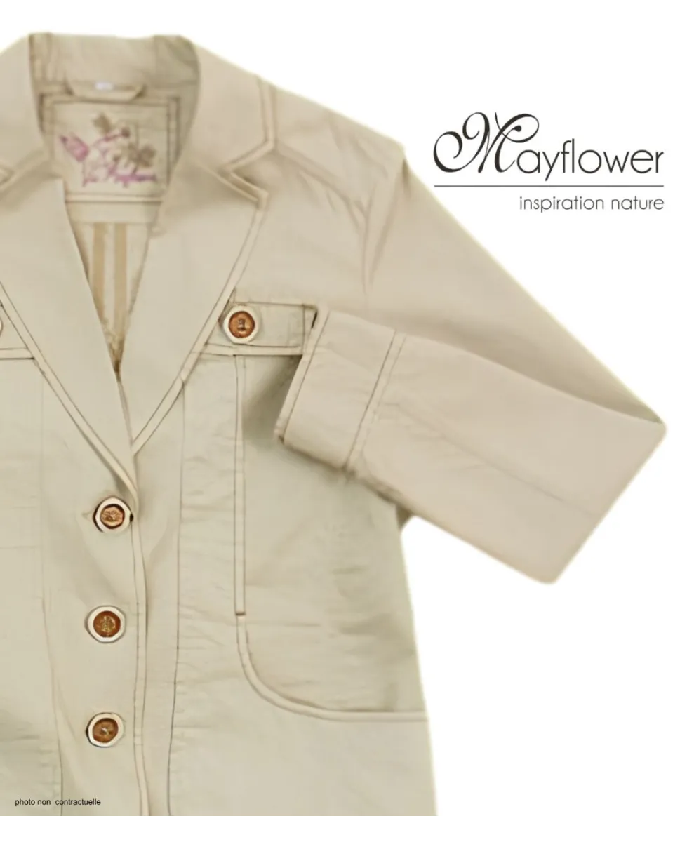 MAYFLOWER SE1080 Veste tissu extensible beige femme