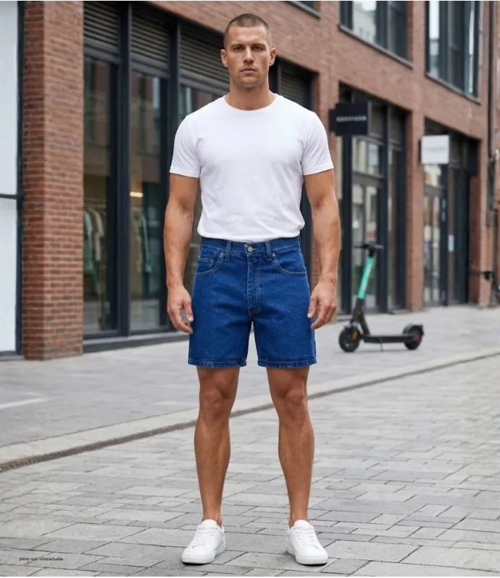 Short homme Challenger R313 | Short en jean bleu stone robuste