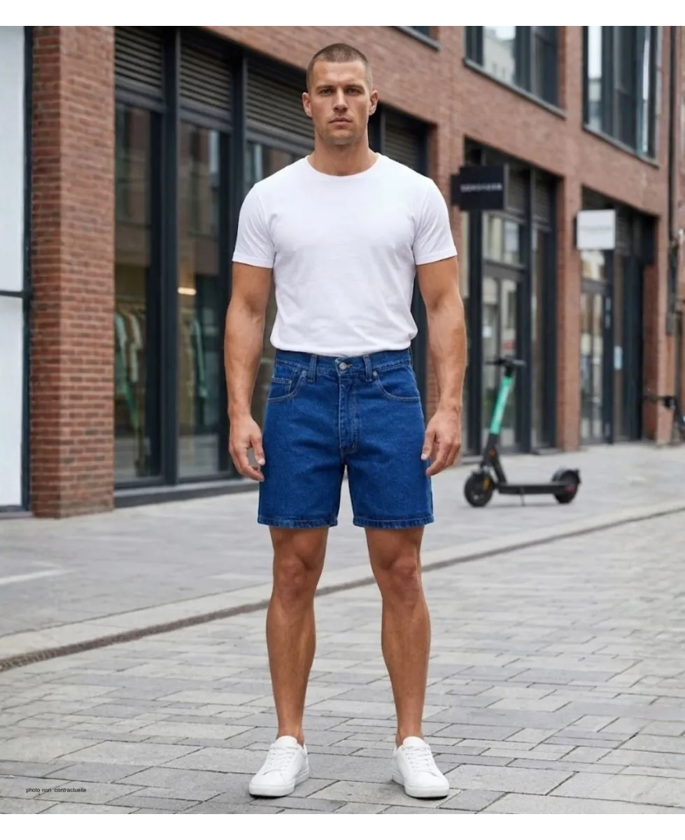 Short homme Challenger R313 | Short en jean bleu stone robuste