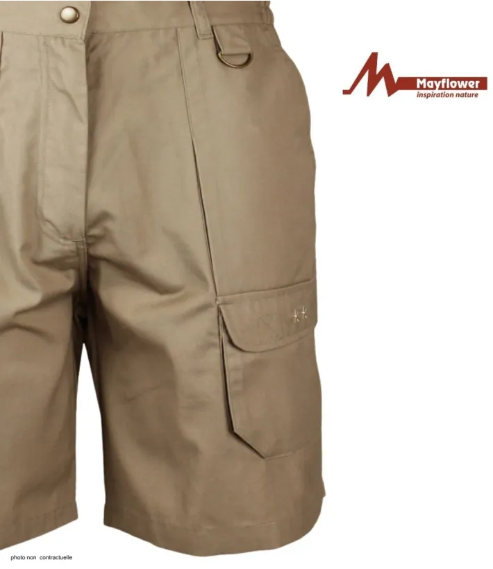 Short homme MAYFLOWER 710099U001 | Bermuda robuste camel marron