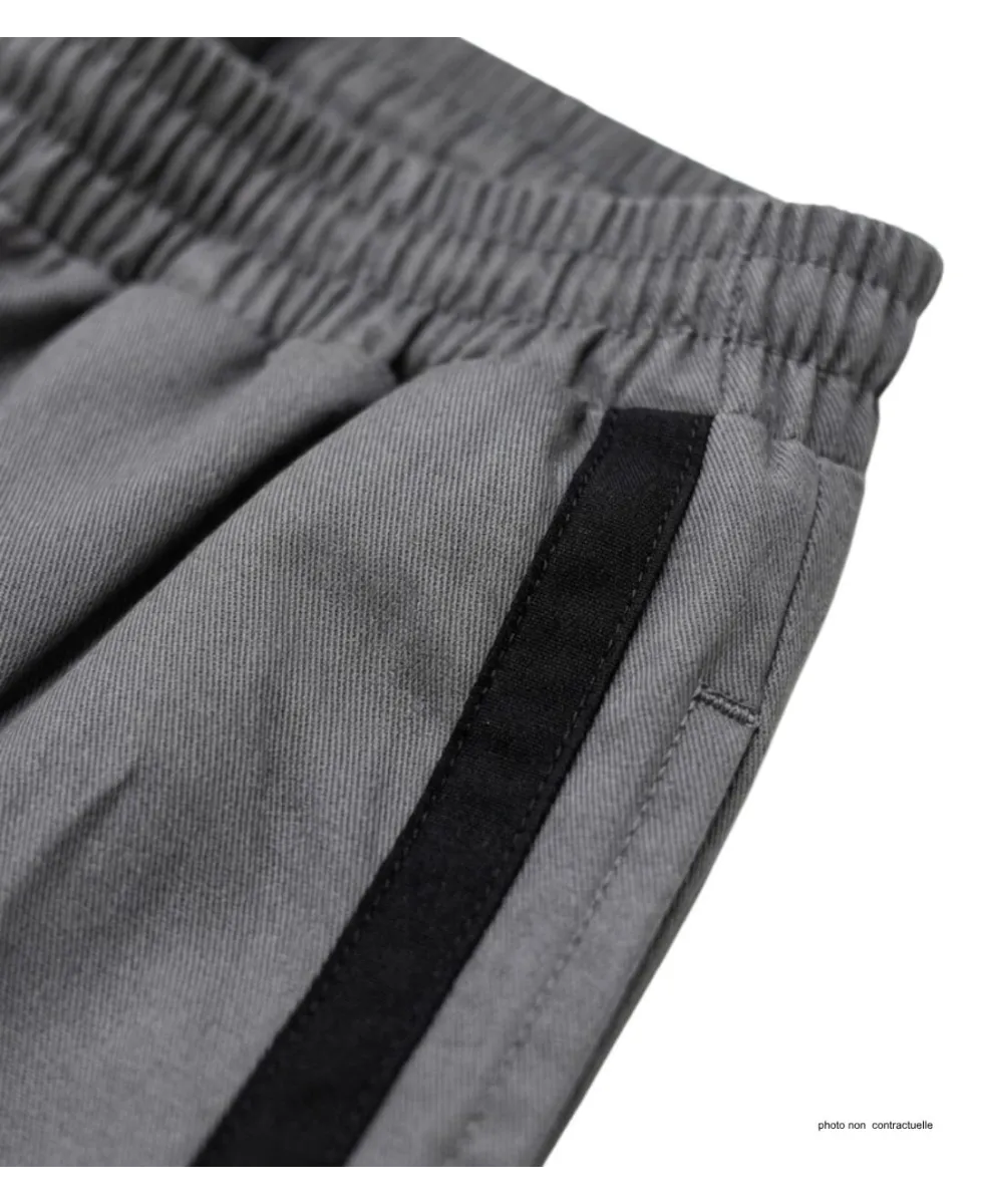 Short CHALLENGER 8L | Short homme élastiqué gris noir coton