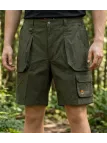 Short de randonnée technique pour homme de la marque OGALO modèle SE9012 de couleur taupe avec poches cargo latérales.