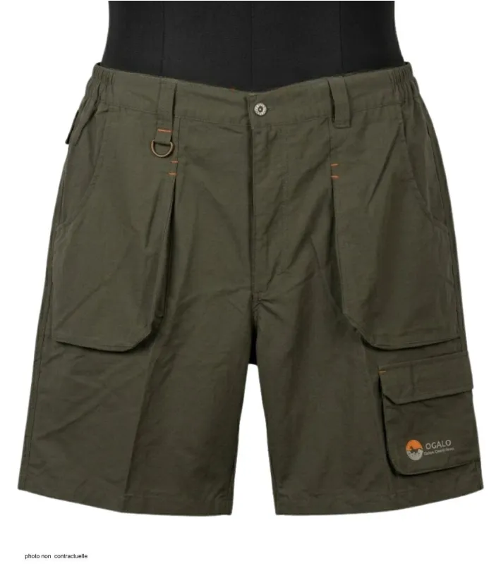 Short homme OGALO SE9012 | Short randonnée taupe léger