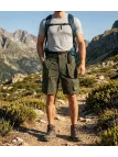 Short homme OGALO SE9012 | Short randonnée taupe léger