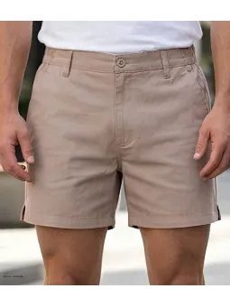 Short CHALLENGER BANJO1 | Short homme semi-élastique beige coton