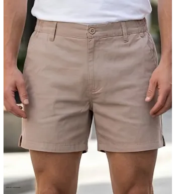 Short CHALLENGER BANJO1 | Short homme semi-élastique beige coton
