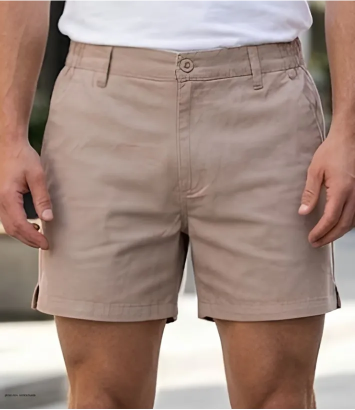 Short CHALLENGER BANJO1 | Short homme semi-élastique beige coton