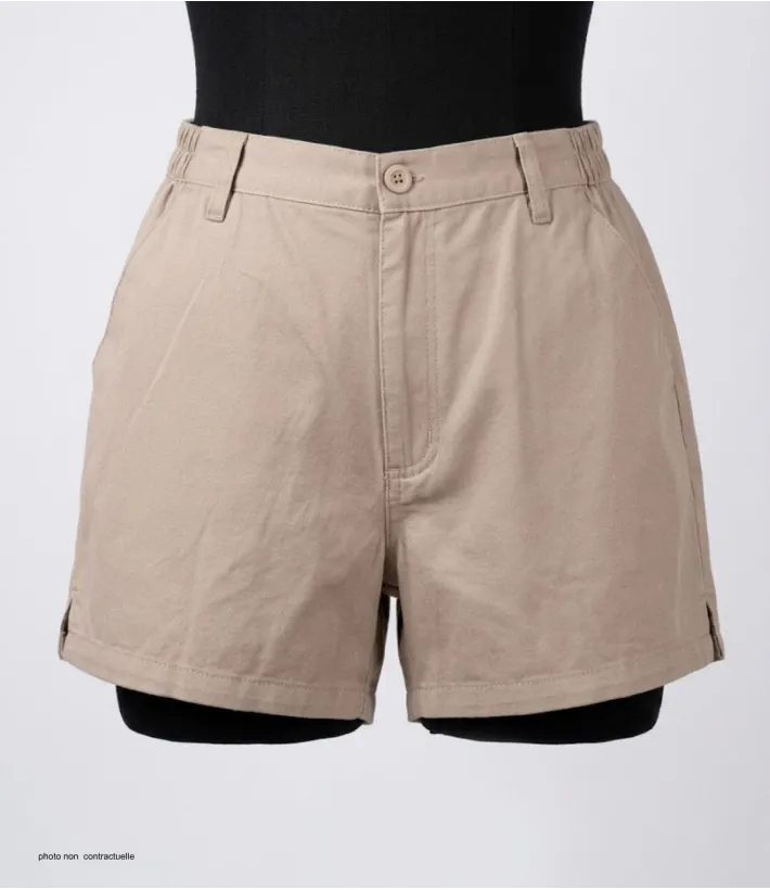 Short CHALLENGER BANJO1 | Short homme semi-élastique beige coton