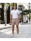 Short CHALLENGER BANJO1 | Short homme semi-élastique beige coton