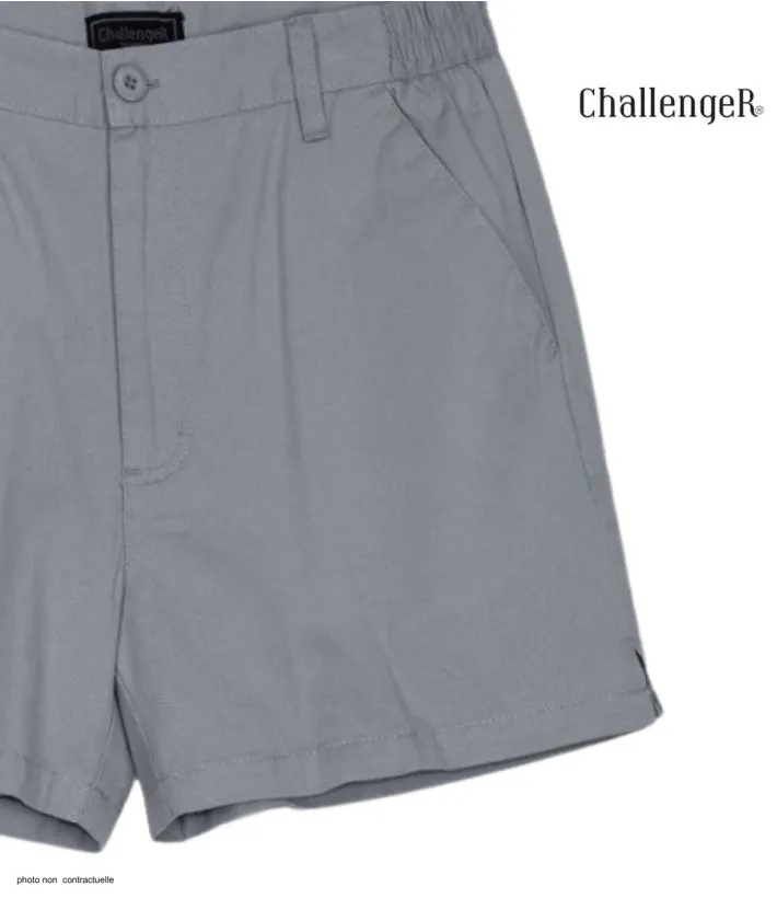 Short CHALLENGER BANJO2 | Short homme semi-élastique gris twill
