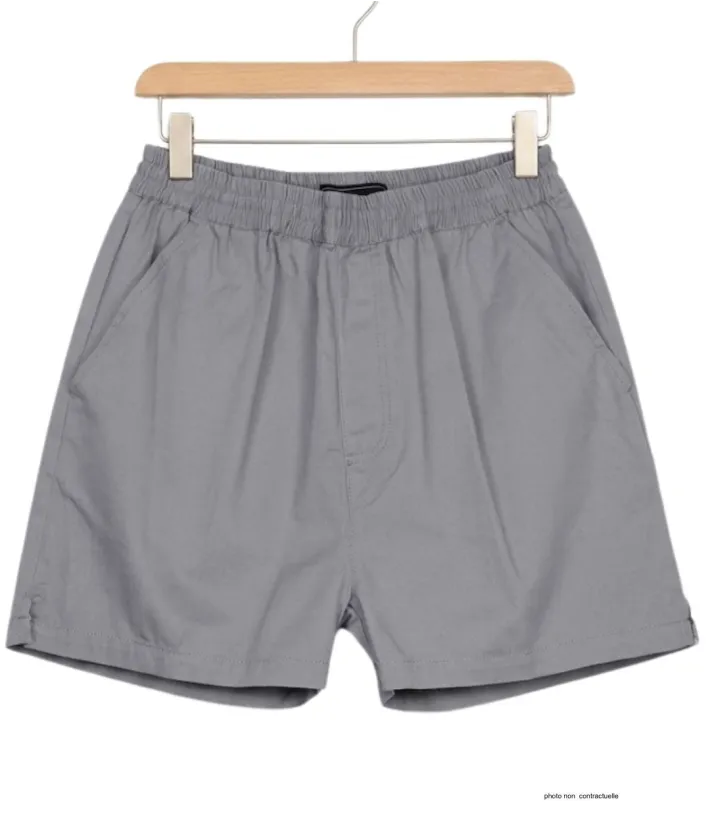 Short CHALLENGER BIVOUAC2 | Short homme élastique gris twill
