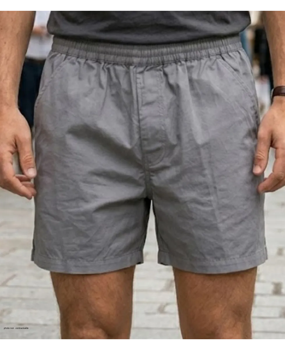 Short CHALLENGER BIVOUAC2 | Short homme élastique gris twill
