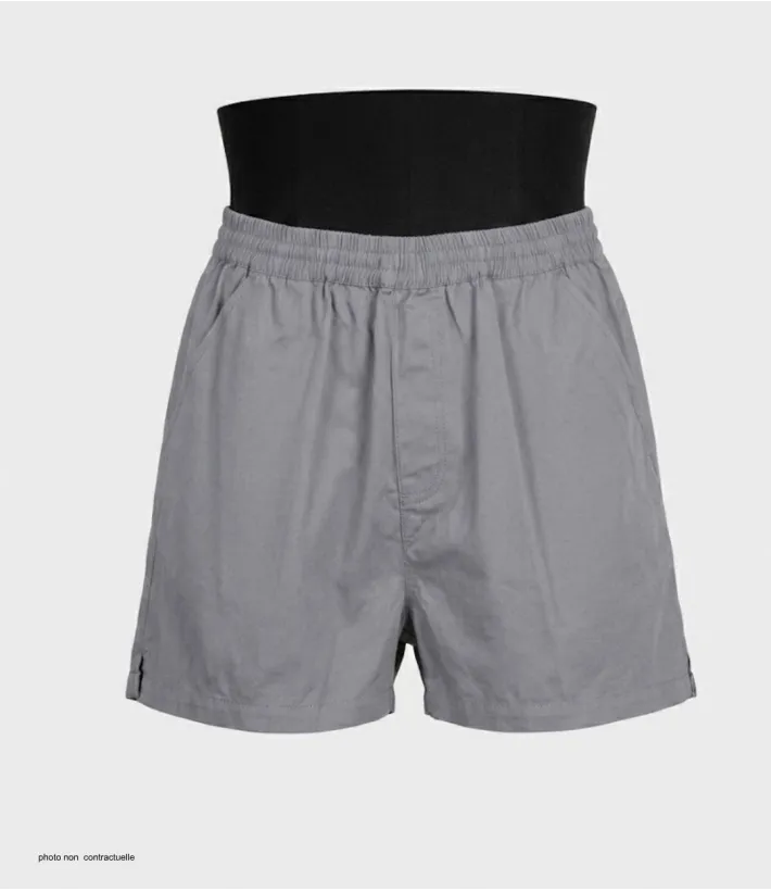 Short CHALLENGER BIVOUAC2 | Short homme élastique gris twill