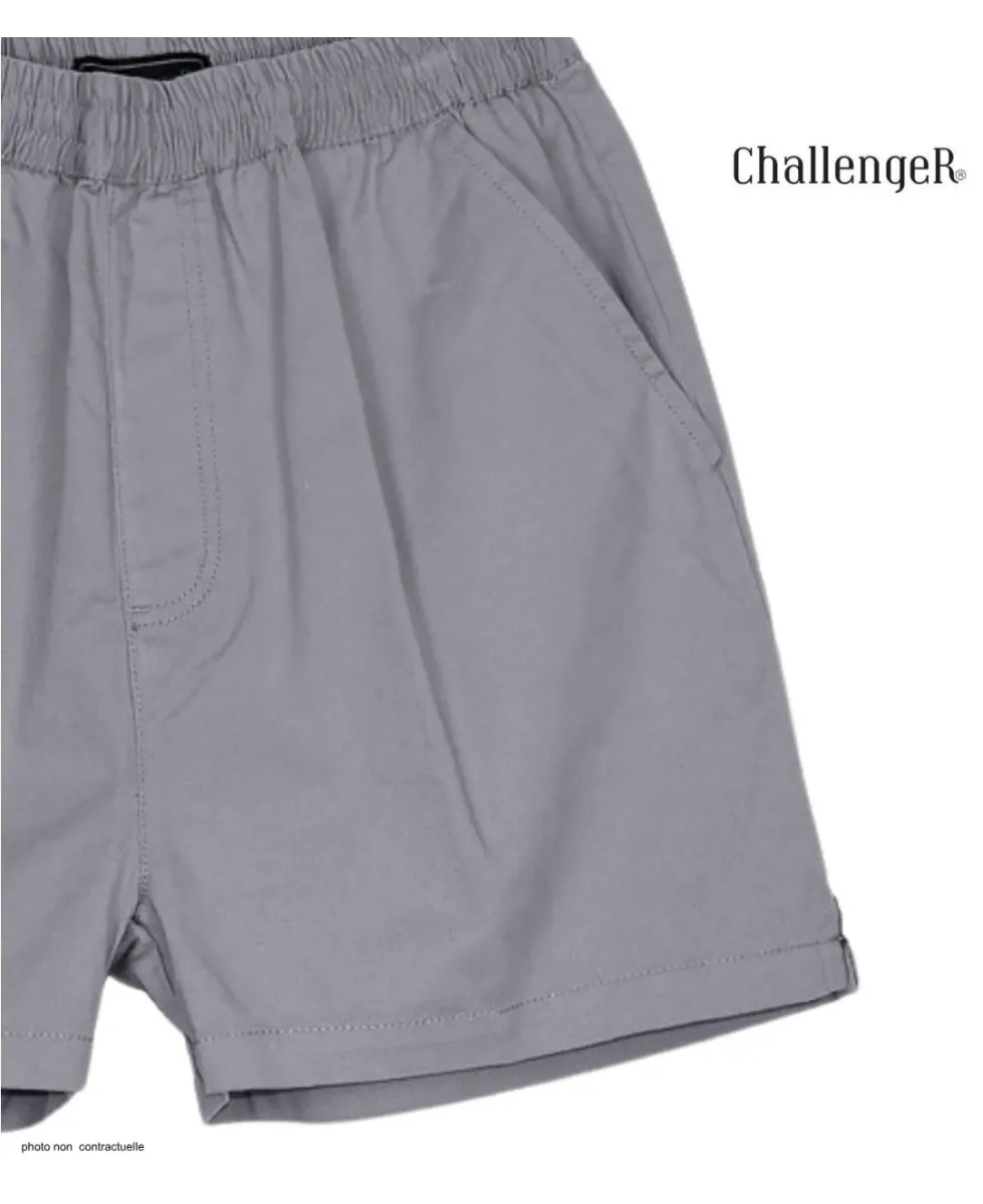 Short CHALLENGER BIVOUAC2 | Short homme élastique gris twill