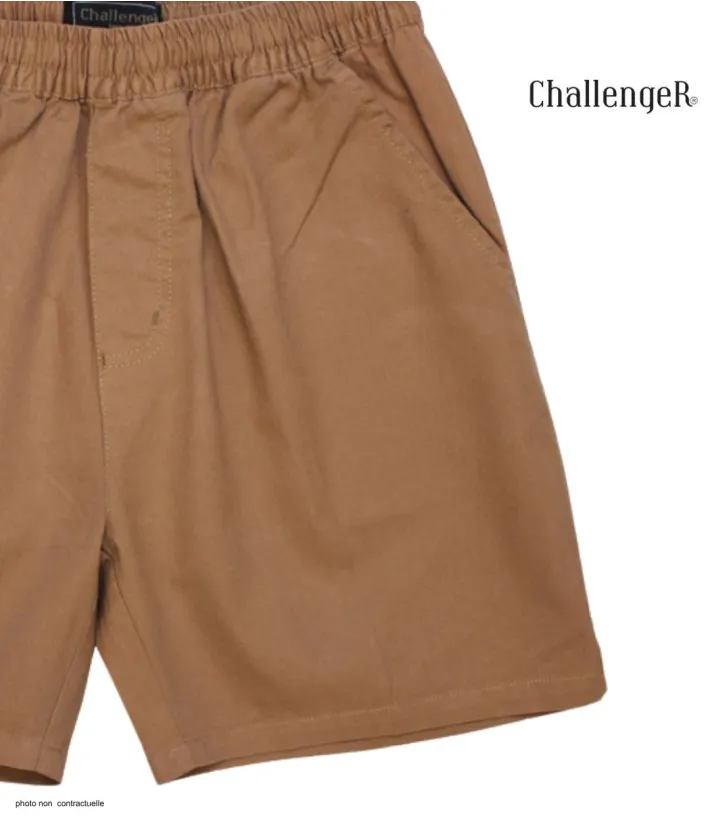 Short CHALLENGER BIVOUAC3 | Short homme élastique camel marron