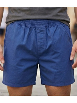 Short CHALLENGER BIVOUAC6 | Short homme élastique bleu coton