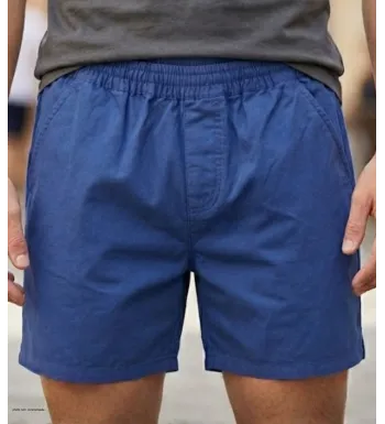 Short CHALLENGER BIVOUAC6 | Short homme élastique bleu coton