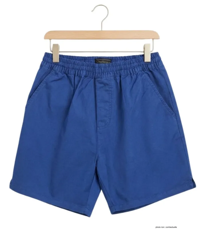 Short CHALLENGER BIVOUAC6 | Short homme élastique bleu coton