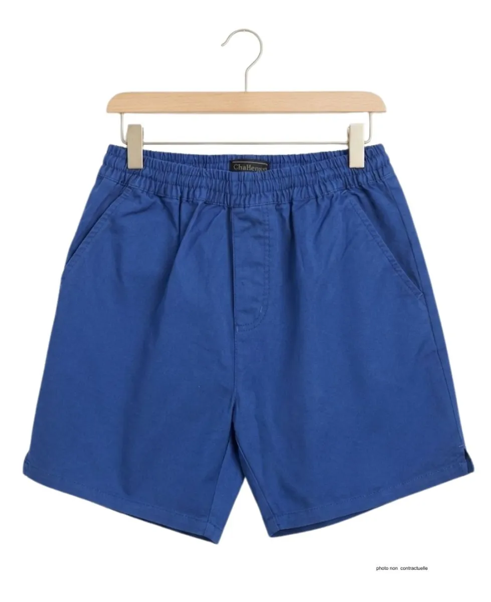 Short CHALLENGER BIVOUAC6 | Short homme élastique bleu coton