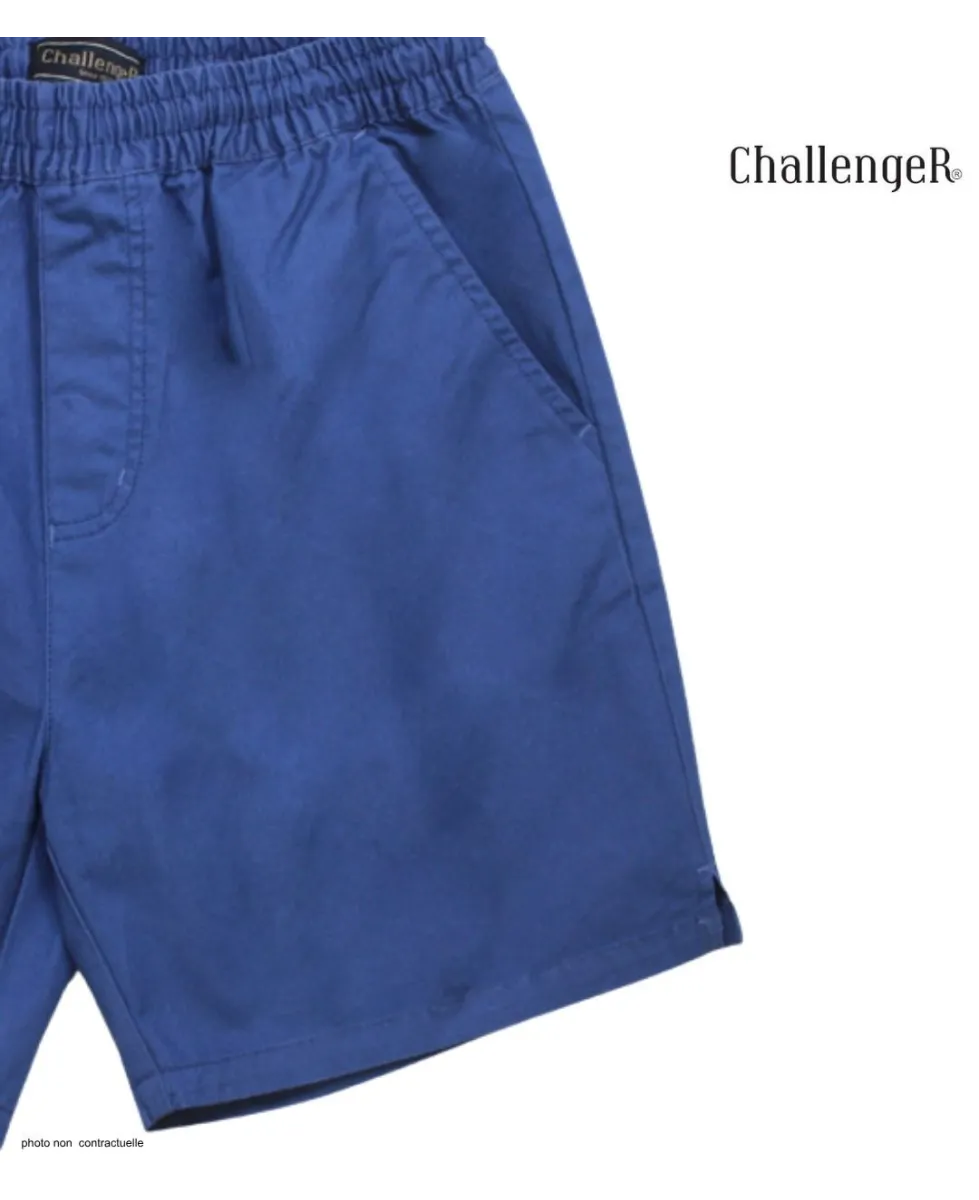 Short CHALLENGER BIVOUAC6 | Short homme élastique bleu coton