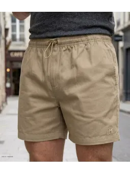 Short à 3 poches pour homme de la marque CHALLENGER modèle 710095U001 de couleur beige.