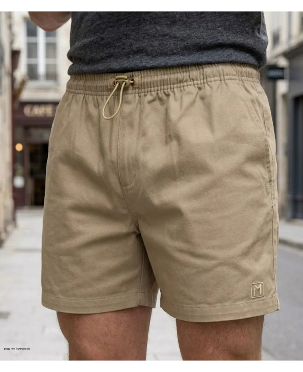Short à 3 poches pour homme de la marque CHALLENGER modèle 710095U001 de couleur beige.