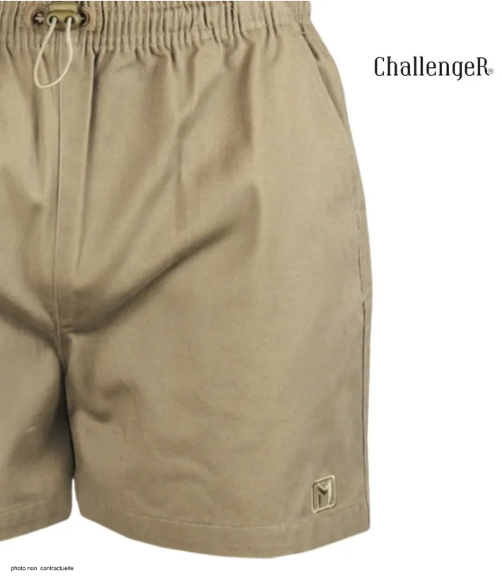 Short CHALLENGER 710095U001 | Short homme 3 poches beige coton