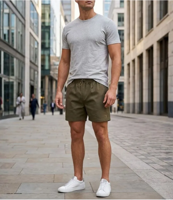Short MAYFLOWER 710095U003 | Short homme 3 poches kaki