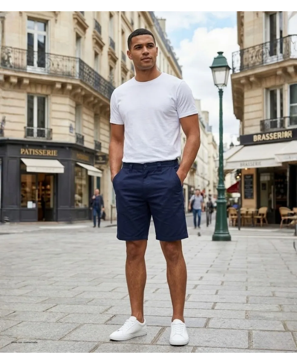 Short homme Mayflower 710096U002 classique bleu marine élastique