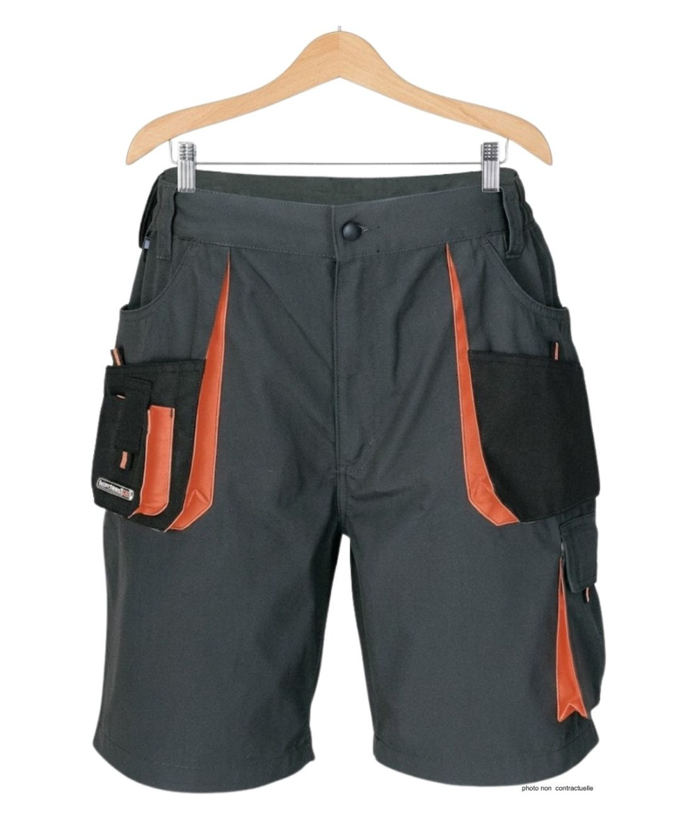 Bermuda de travail homme Terratrend 3231GN gris noir orange