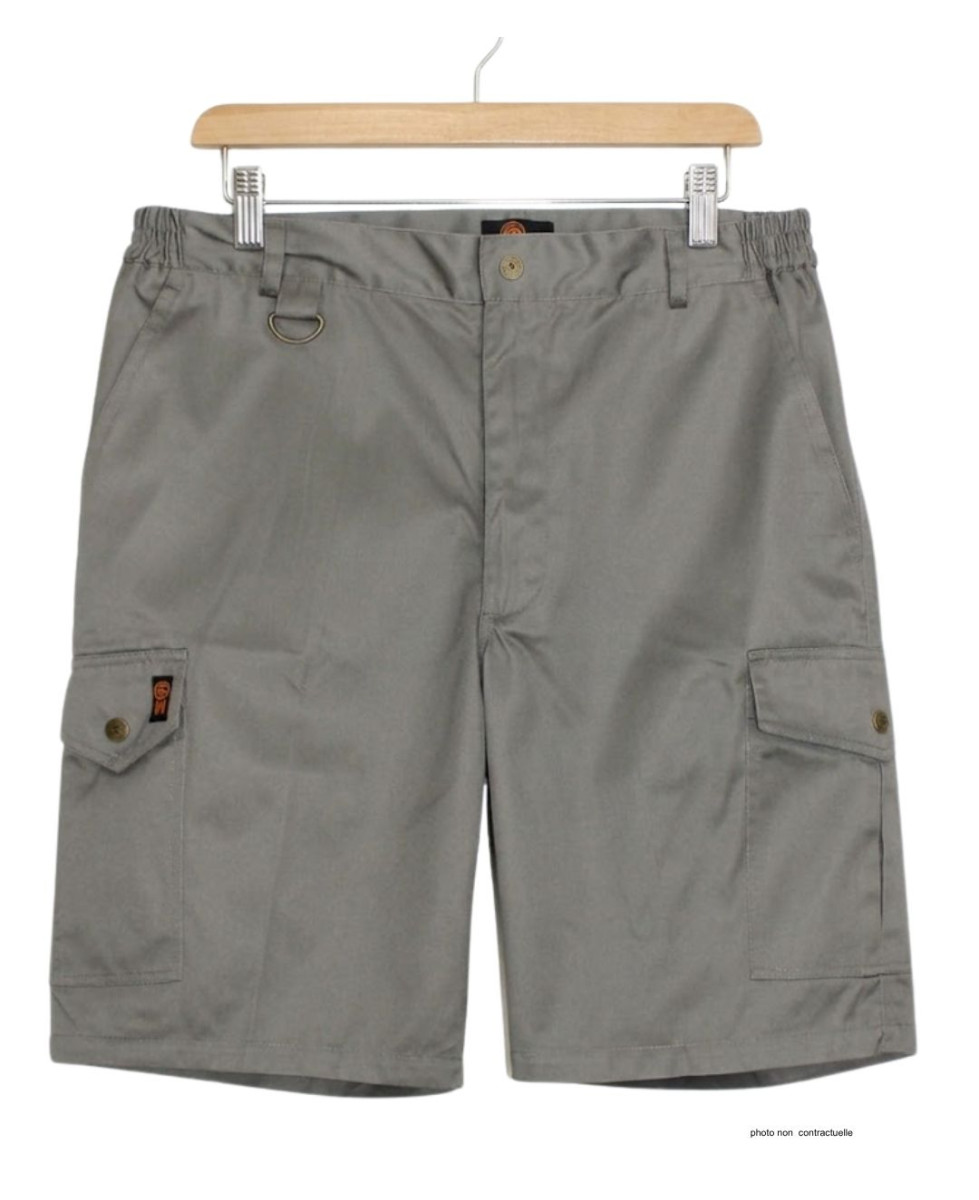 Bermuda de travail homme Worker SE7083 marron gris terre
