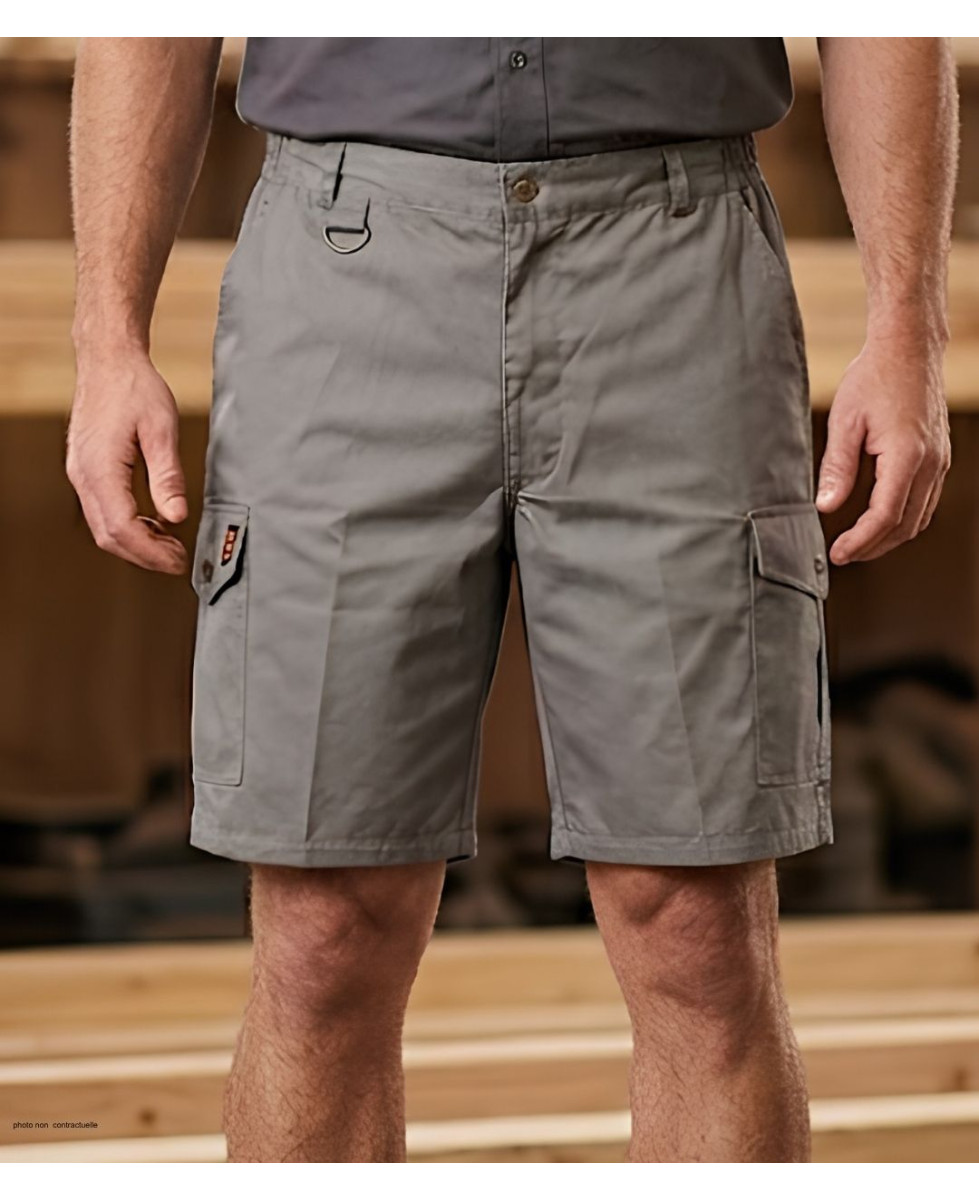Bermuda de travail homme Worker SE7083 marron gris terre