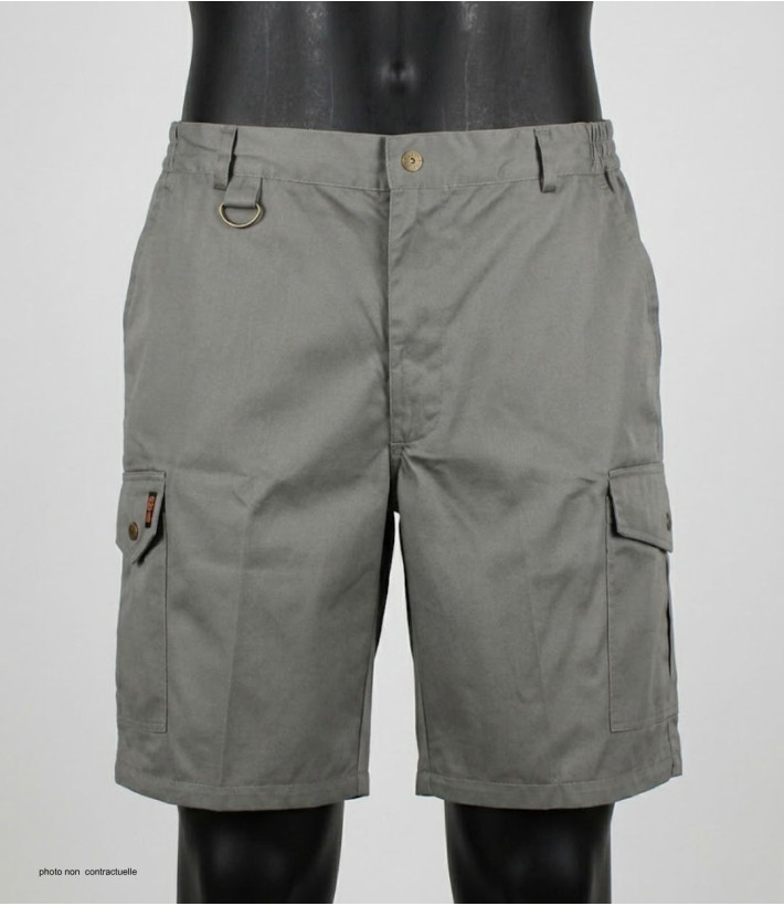 Bermuda de travail homme Worker SE7083 marron gris terre