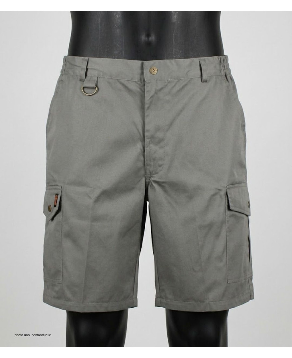 Bermuda de travail homme Worker SE7083 marron gris terre