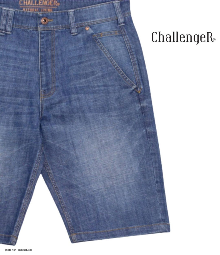 Bermuda en jean CHALLENGER IBIS2 - Short homme stretch bleu