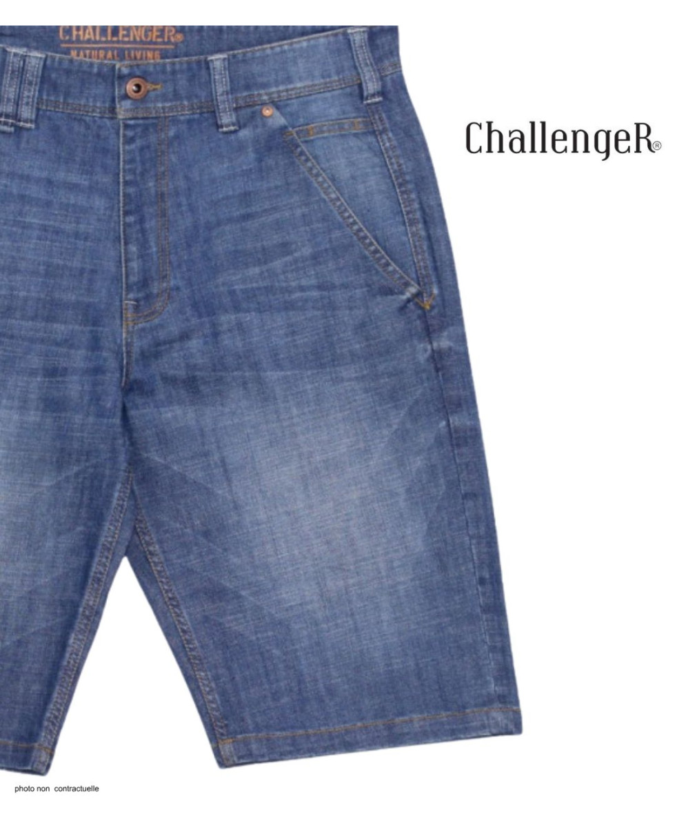 Bermuda en jean CHALLENGER IBIS2 - Short homme stretch bleu
