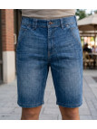Bermuda en jean stretch pour homme de la marque CHALLENGER modèle IBIS2 coloris bleu denim.