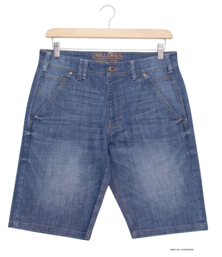 Bermuda en jean CHALLENGER IBIS2 - Short homme stretch bleu