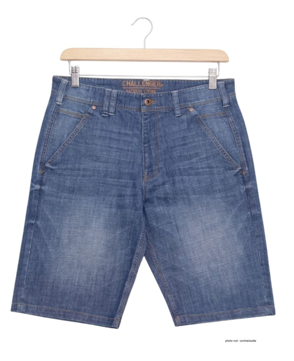 Bermuda en jean CHALLENGER IBIS2 - Short homme stretch bleu