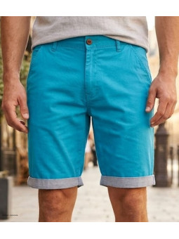 Bermuda uni avec revers CHALLENGER IBIZA1 - Short 100% coton bleu