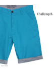Bermuda uni avec revers CHALLENGER IBIZA1 - Short 100% coton bleu