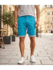 Bermuda uni avec revers CHALLENGER IBIZA1 - Short 100% coton bleu