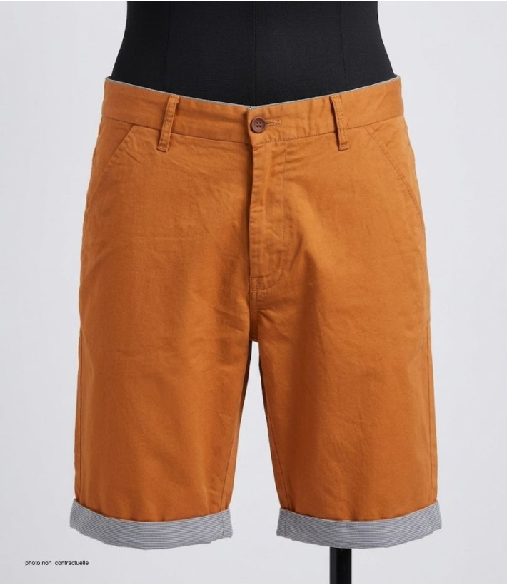Bermuda uni avec revers CHALLENGER IBIZA2 - Short coton orange