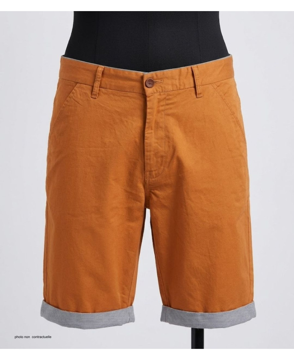 Bermuda uni avec revers CHALLENGER IBIZA2 - Short coton orange